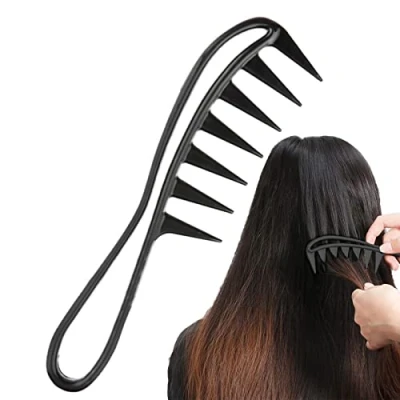 Image of GIMOCOOL Wide Tooth Comb for Wet Hair Large Curl Brushing Out Curls Shark Teeth Hairstyle Tool Women &amp; Men Curly Wavy Thick Wigs