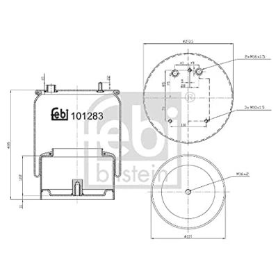 Image of 1450867, 1622849, 1697683 Boot, air suspension FEBI BILSTEIN 101283