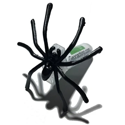 Image of Sneaky Spider Geocache Nano Tube Container Logged &amp; Ready to Hide