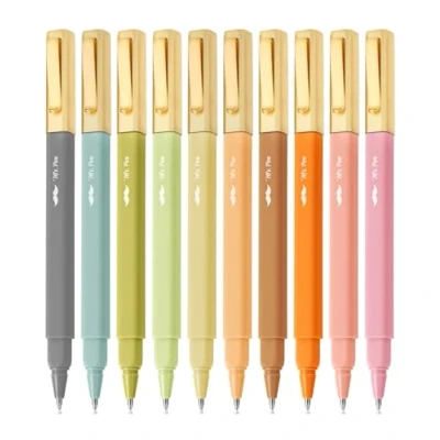 Image of Mr. Pen Aesthetic Pens, 10 Pack, Assorted Colors, Fast Dry, No Smear Bible Pens Bleed Through, 0.7mm