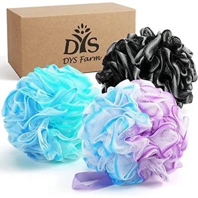 Image of Bath Shower Pouf Large 75g XL Mesh Ball Loofah Sponge Body Exfoliating for Men and Women Silky Smooth Skin Cleansing(3color)