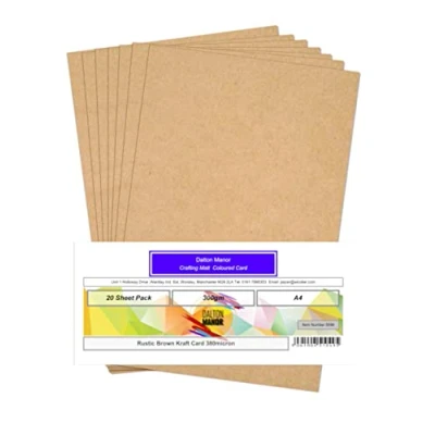 Image of Dalton Manor Card Rustic Brown A4 300gsm Pack 20 380 Micron