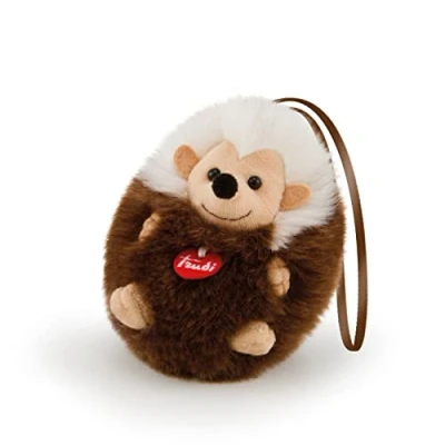 Image of Trudi TUD00000 Hedgehog Charm Mini Hanging Plush Riccio brown xxs