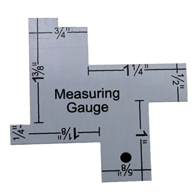 Image of Fituenly Precision Seam Measuring Gauge Metal Quilting Tailor Ruler Template Sewing for Diy Craft Accessories