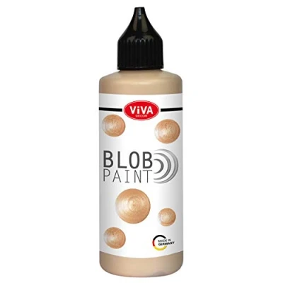 Image of Viva Decor® Blob Paint Metallic (Champagne, 90 ml) Ready to Use Paints for Painting/Dot Painting Art Dotting Tool Canvas, Mandala etc. Made in Germany