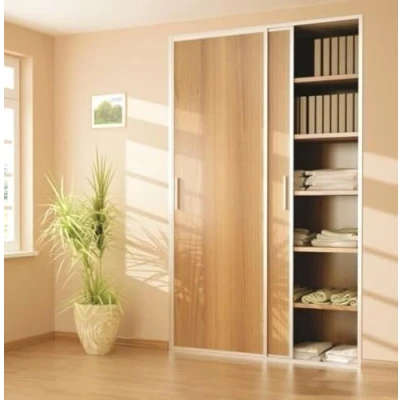 Image of Sliding Wardrobe 2 Door 1800mm Twin Track Gear System ARES Roller Internal Cupboard 70kg