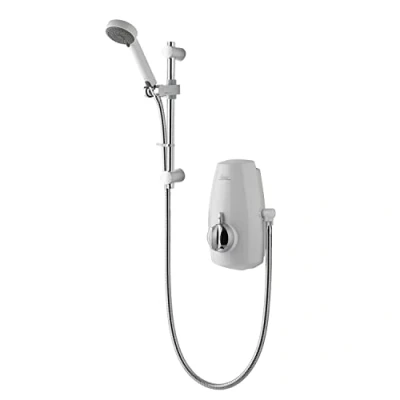 Image of Aqualisa Aquastream Thermo mixer shower with adjustable head White/Chrome