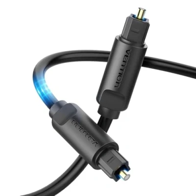 Image of VENTION Optical Cable for Soundbar to TV 1m Digital Audio Cable, Toslink Gold Plated Home Cinema, S/PDIF, PS4, Xbox, Stereo System