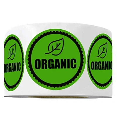 Image of Organic Stickers,1.5 Inch Food Rotation Labels，Adhesive Round Circle Dots Stickers 500 Labels Per Roll