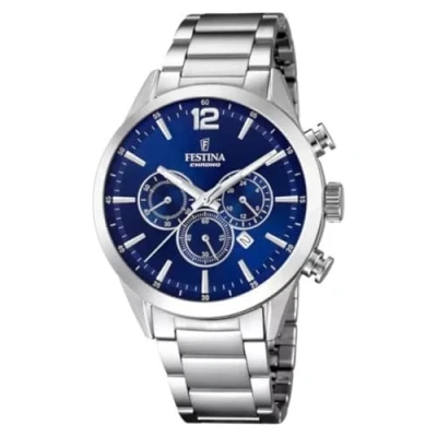 Image of Festina Mens Chronograph Quartz Watch with Stainless Steel Strap F20343/7