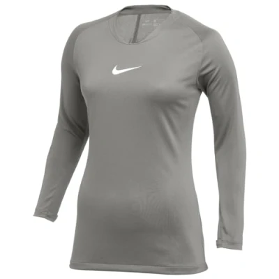 Image of NIKE AV2610 057 Dri FIT Park First Layer T Shirt Women&#039;s Pewter Grey/White Size XL