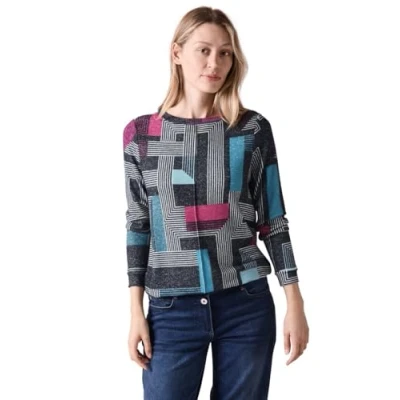 Image of Cecil Women&#039;s B322085 Fine Knit Jumper, Deep Petrol Melange, XXL