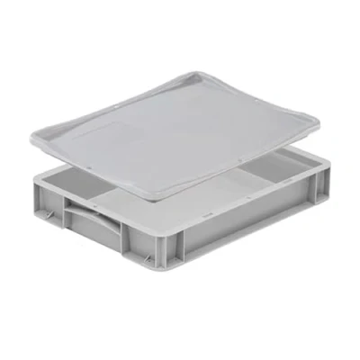 Image of BlueVale Gifts Pizza Dough Proofing Box with Lid 40cm X 30cm 7.5cm Large Stackable Storage Tray Container for The Proving of or Bread Balls (Grey)