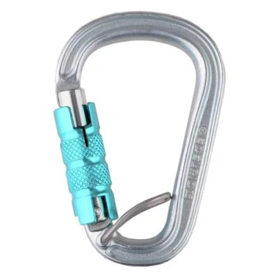 Image of Edelrid HMS Bruce Steel Triple FG Carabiner, Icemint
