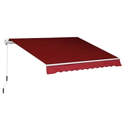 Image of Outsunny Garden Patio Manual Awning Canopy Sun Shade Shelter Retractable 4 Size 5 Colour01 0136