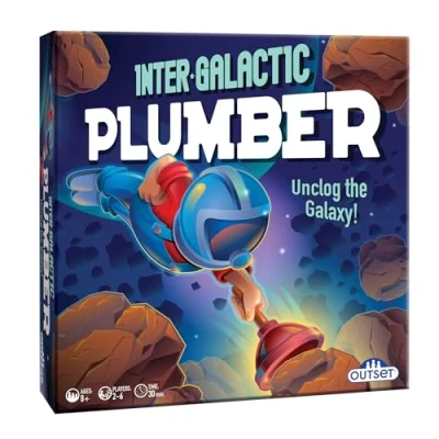 Image of Outset Media Intergalactic Plumber Can You Unclog The Galaxy for 2 to 6 Players Ages 8 and up