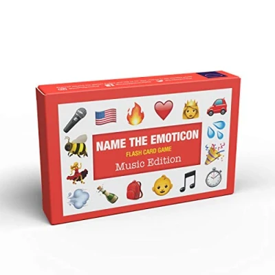 Image of Bubblegum Stuff Name The Emoticon, Music Edition Playing Cards, Board Games, Family Games Trivia Game, For Adults Party Travel Card
