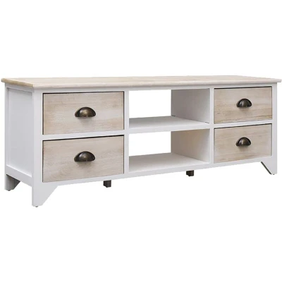 Image of vidaXL TV Cabinet 108x30x40 cm Solid Paulownia Wood