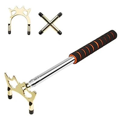 Image of Adhafera Billards Cue Stick Bridge, Extension Snooker Cues Bridge with Brass Head, Retractable Pool Rest Stick, Accessories for Snooker, Game, Competition