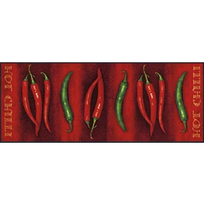 Image of wash + dry Doormat Hot Chili 75 x 190 cm multicoloured