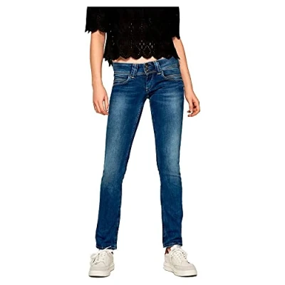 Image of Pepe Jeans Venus Women&#039;s Regular Fit Low Waist Authentic Rope, Blue (Denim d24), 26W / 32L