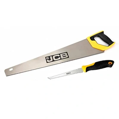 Image of JCB 5600mm Panel Saw &amp; 150mm Drywall with Triple Ground Teeth and Soft Grip Handle, Suitable for Cutting Timber, Plastic, PVC plasterboard