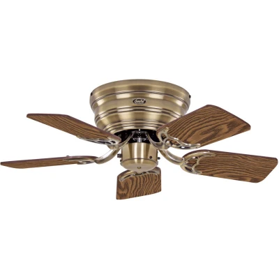 Image of CasaFan Classic Flat III fan brass antique Ø 75 cm