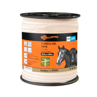 Image of TurboLine Tape 12.5 mm 200 m White Electric Fencing