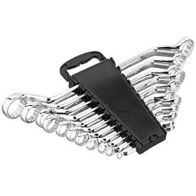 Image of Amazon Brand Denali Ratcheting Combination Wrench Set with Roll Up Pouch, 13 Pieces (5/161 Inch, 80 mm 250 mm)