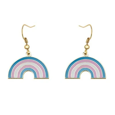 Image of Transgender Rainbow Shape Pride Dangle Earing Gay &amp; Lesbian LGBT Gifts Jewelry
