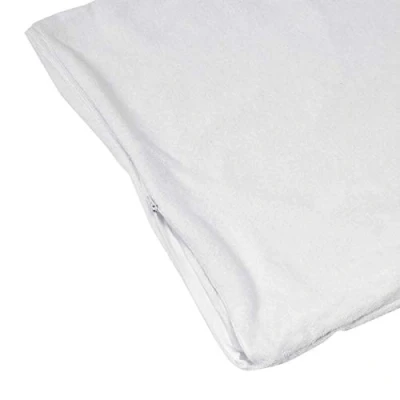 Image of HOMECRAFT Caress Waterproof White Fitted Sheet for Double Bed