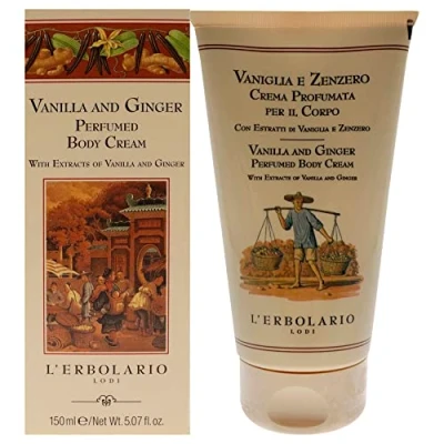 Image of LErbolario Vanilla and Ginger Perfumed Body Cream For Unisex 5.07 oz