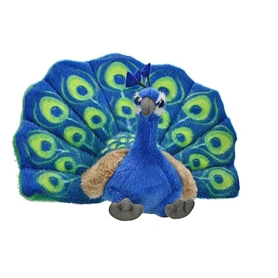 Image of Wild Republic 13811 Peacock Plush, Cuddlekins Cuddly Soft Toys, Kids Gifts, 20 cm Mini