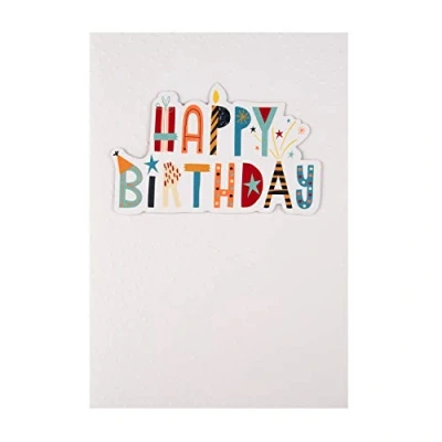 Image of Hallmark Birthday Card Contemporary 3D Effect Text Design