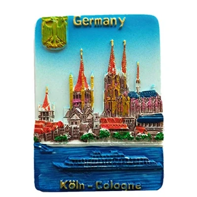 Image of 3D Cologne Germany Souvenir fridge magnet,home &amp; kitchen decoration refrigerator magnet