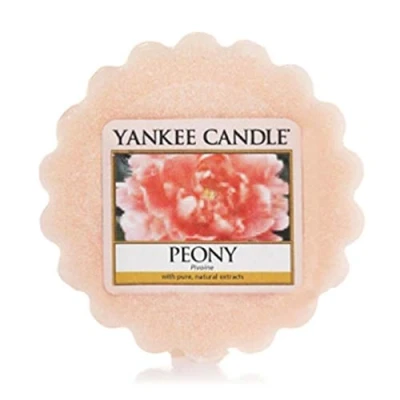 Image of Yankee Candle 22 g Peony Wax Melt (Tart), Pink, 5.6cm l x w 1.5cm h