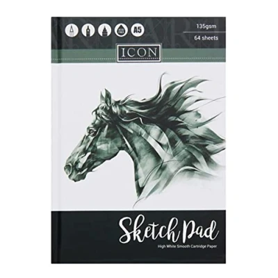 Image of Premier Stationery Icon A5 135gsm Hardcover Sketch Book. 64 Sheets