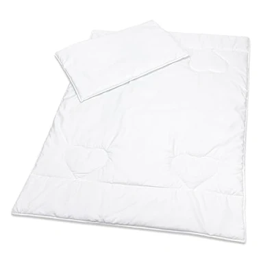 Image of Baby Comfort Quilted Duvet Flat Pillow Filling 150x120 cm All Seasonal for Kids Junior Bed