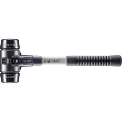 Image of Halder 3702060 &quot;Simplex&quot; Rubber Soft Face Mallet with Fibre Glass Handle, Multi Colour, 60 mm