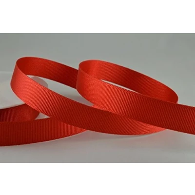 Image of Red Grosgrain ribbon 15mm x 1 Metre cut from roll