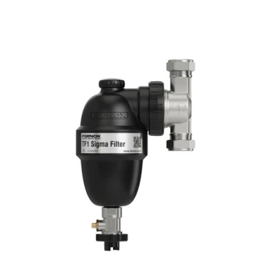 Image of Fernox Tf1 Sigma Filter 22 Mm Central Heating Magnetic Sludge Remover in Line System Water Radiator Boiler Cleaner