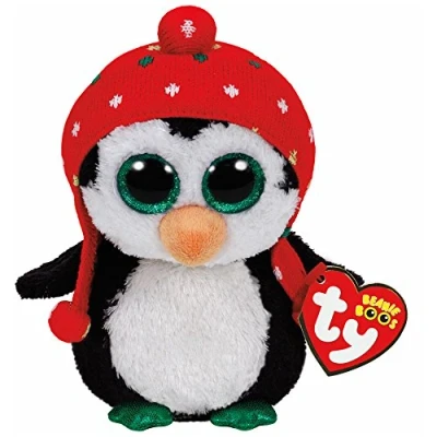 Image of Ty Beanie Boo 36172 Freeze Penguin with Knit Hat