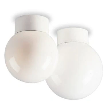 Image of Firstlight Sphere Traditional Style 15cm Flush Ceiling Light in White and Opal Glass