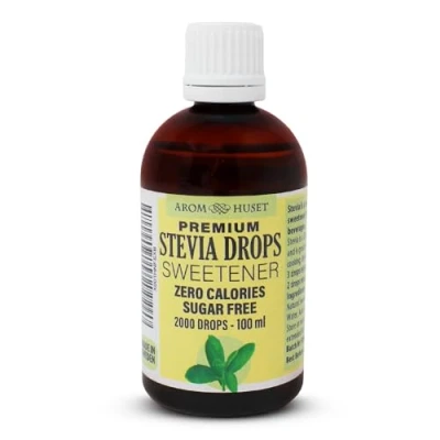 Image of Aromhuset Premium Stevia Drops 100ml 100% Natural, Sugar Free, Zero Calorie, Liquid Sweetener for Diet, Keto, Vegan, Diabetic, &amp; More