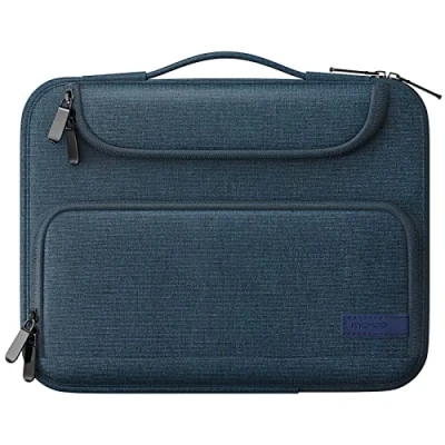 Image of MoKo 9 11 Inch Tablet Sleeve Bag, Fits iPad Air 5/4th 10.9, Pro Inch, 9/8th 10.2, 10th Tab S8/S9 11&quot;,Waterproof Polyester Bag with Double Pockets,Retractable Handle, Indigo