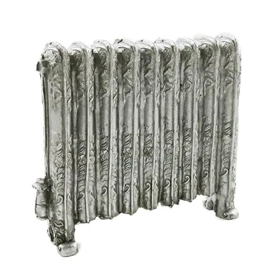 Image of Melody Jane Dolls House Ornamental Victorian Radiator Antique Silver Miniature 1:12 Scale
