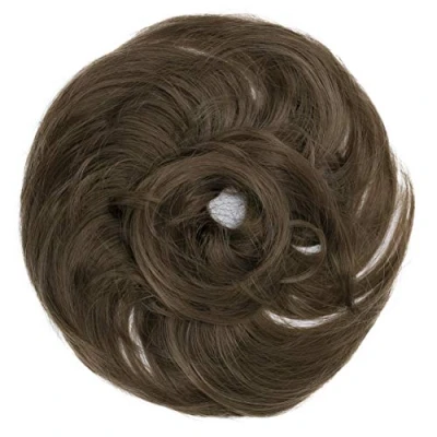 Image of CAISHA Synthetic Fiber Hairpiece Scrunchie Scrunchy Updo Slightly Wavy Medium Brown G7B