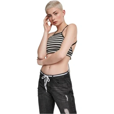 Image of Urban Classics Women&#039;s Ladies Triangle Top Sports Tank, Black/Grey, S