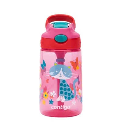 Image of Contigo Unisex Youth Gizmo Flip Water Bottles, Orange, Blue, 414 Ml EU