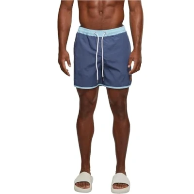 Image of Urban Classics Retro Swimming shorts, Men&#039;s, Size: Small, Vintageblue oceanblue